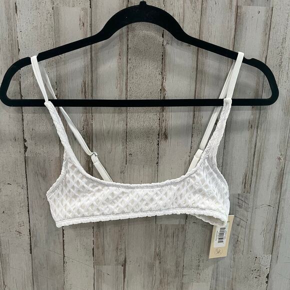 New! Ris-k Swimwear Allure Lattice Over White Bikini Top Womens Size XS - Picture 2 of 6